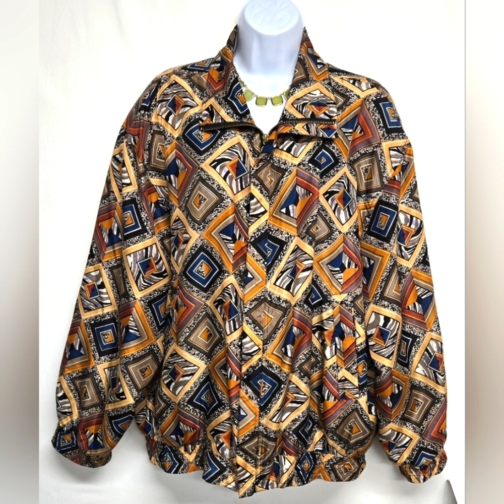 Fuda International L 100% Silk Colorful Zipper Down Jacket